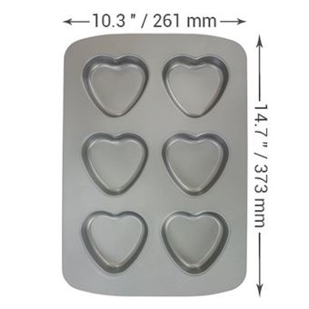 Picture of HEART CAKE PAN (37.3 X 26.1MM / 14.7 X 10.3)
